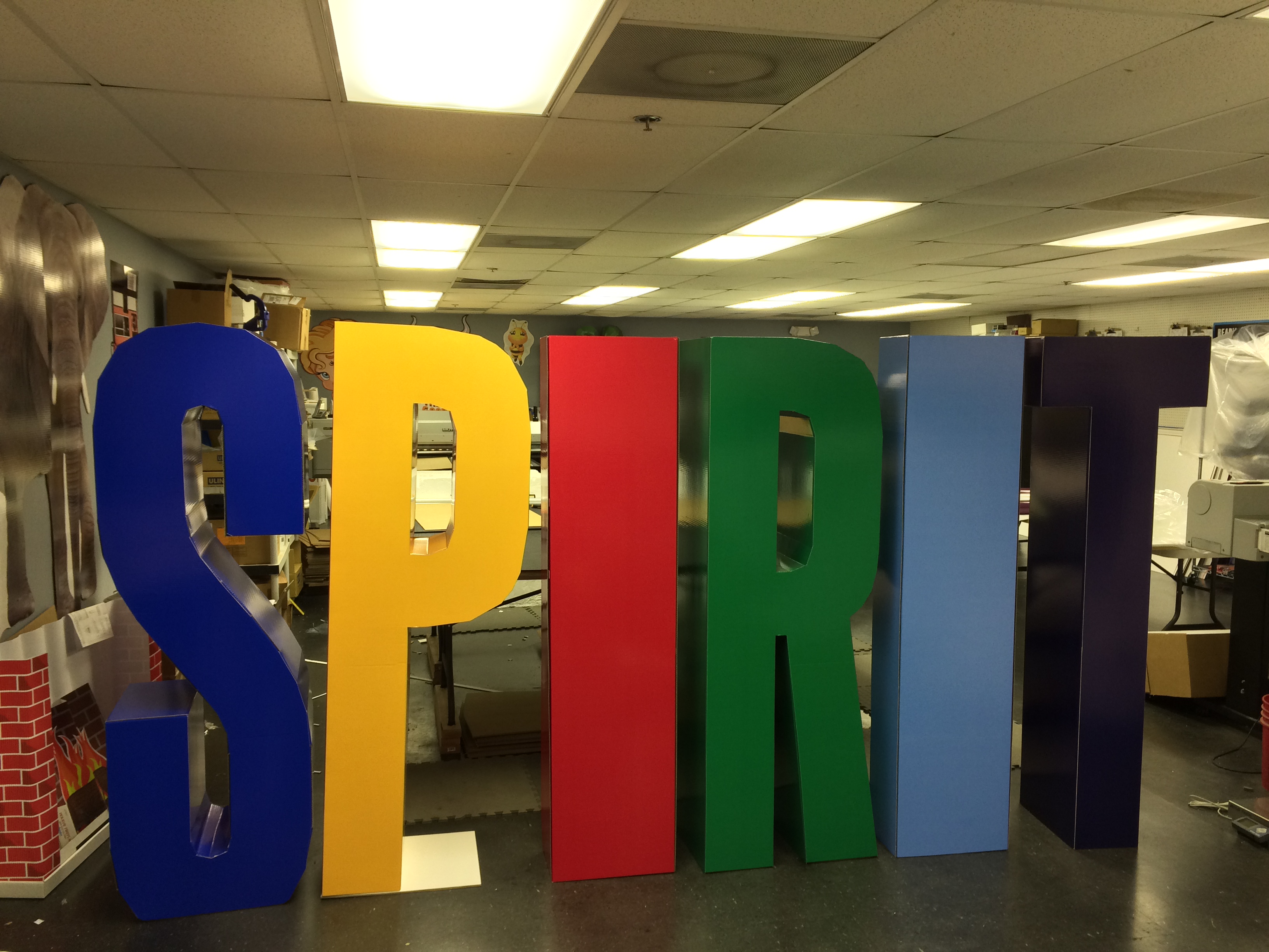 Custom Cardboard Cutout Standup Letter Displays 3D for Corporate Events and Parties Stage