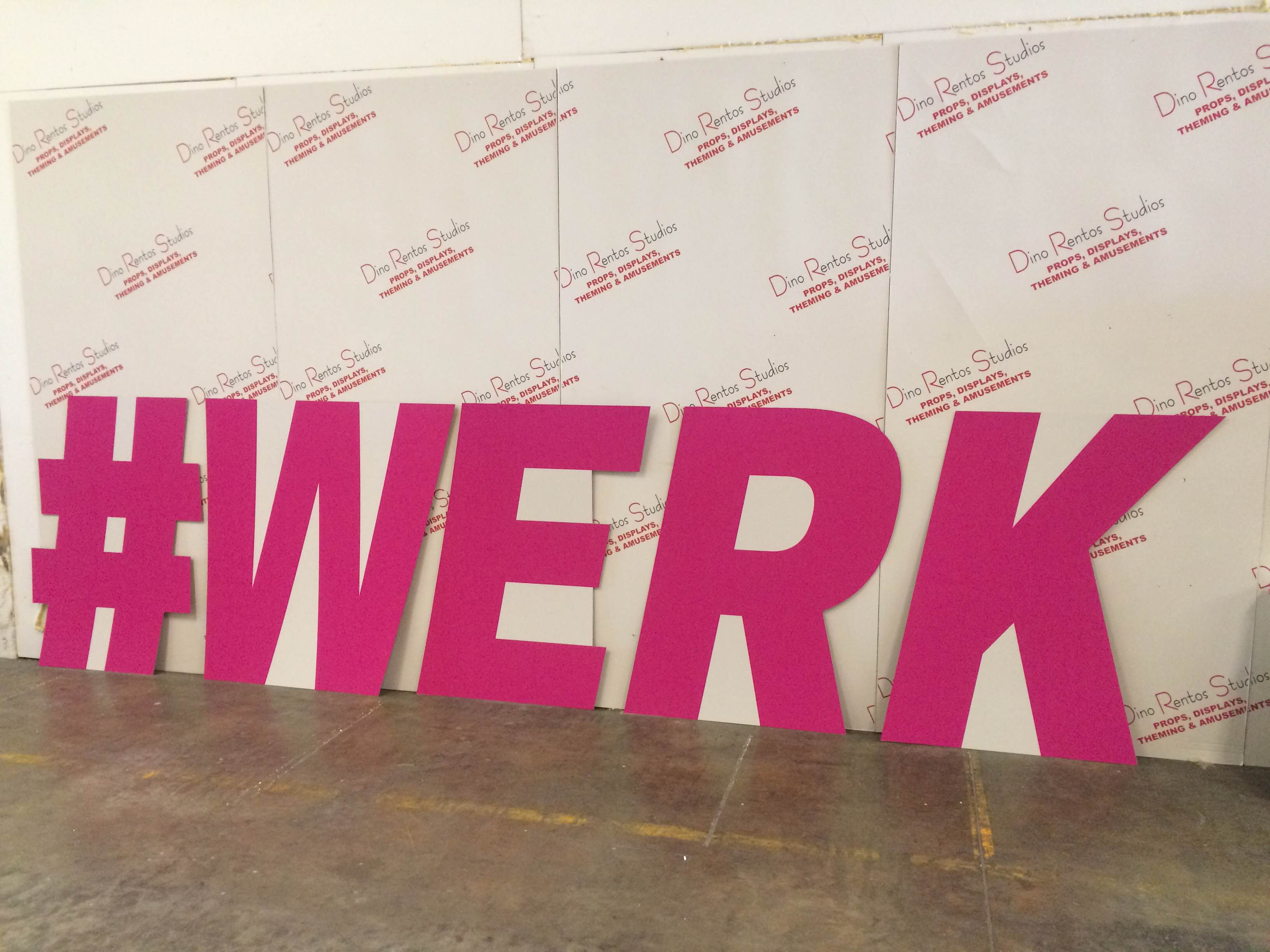 custom cardboard standup cutout letters for your Twitter Hashtag for corporate events