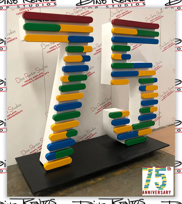 Custom Foam Letters and Number Prop Display for company events and anniversary