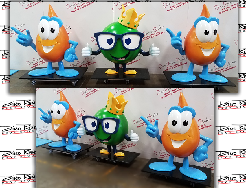 Custom Foam Oil Drip Character Mascot Props for tradeshows and looby displays