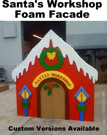 8 Foot Foam Santa's Workshop Display/Prop